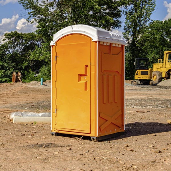 how often are the porta potties cleaned and serviced during a rental period in Easton Illinois